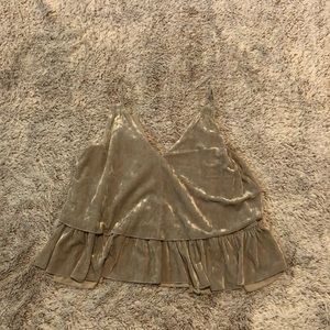 Crushed Velvet Tiered Tank